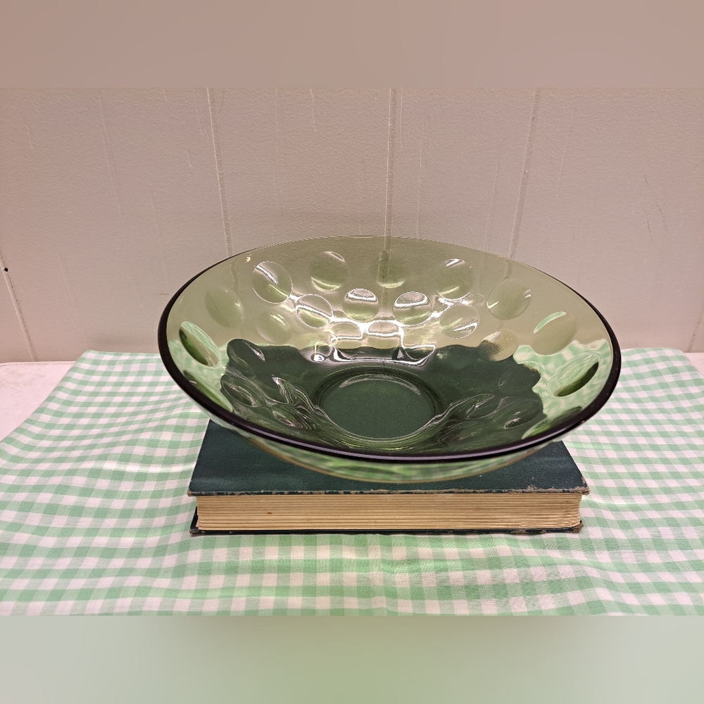 Vintage Hazel Atlas Glass ELDORADO Avocado Green Fruit/Dessert Bowl
